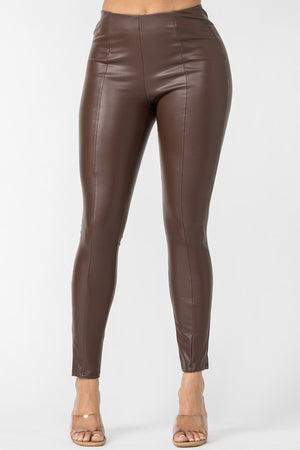 Buy Black Faux Leather Liquid Leggings at Social Butterfly Collection for  only $ 39.00